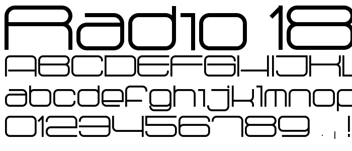 Radio 187_5 Bold font